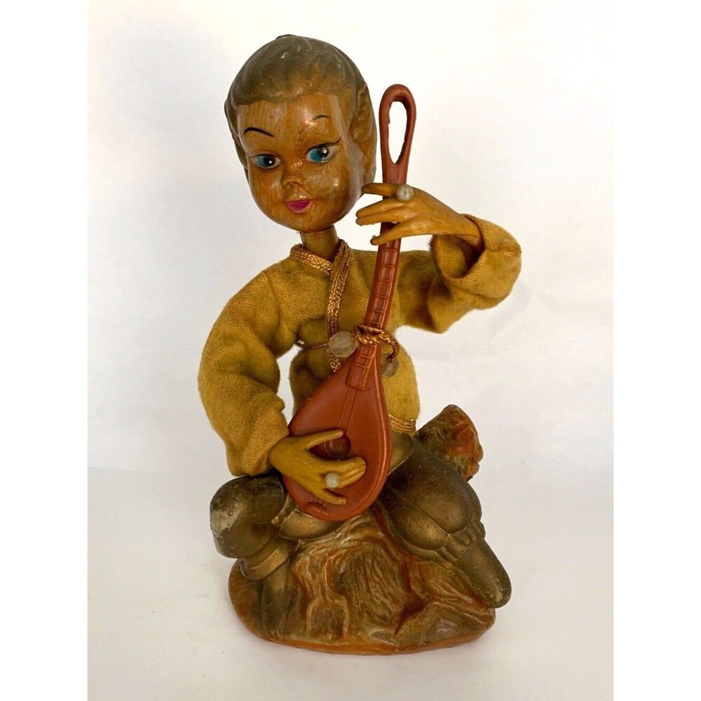 Tilso CHRISTMAS PIXIE ELF Figures Hong Kong 7.5" Tall 1960's